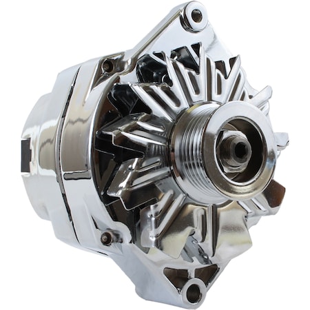 Db Electrical New Chrome Alternator For Chevy 10Si One Wire 6 Groove Pulley 400-12515